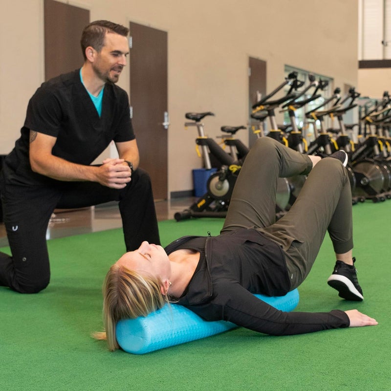 OPTP PRO-Roller Super Soft Density Foam Roller 36 in - Light Blue Low Density Foam Roller for Exercise, Gentle Massage, and Physical Therapy 36" x 6" Round - Image 4